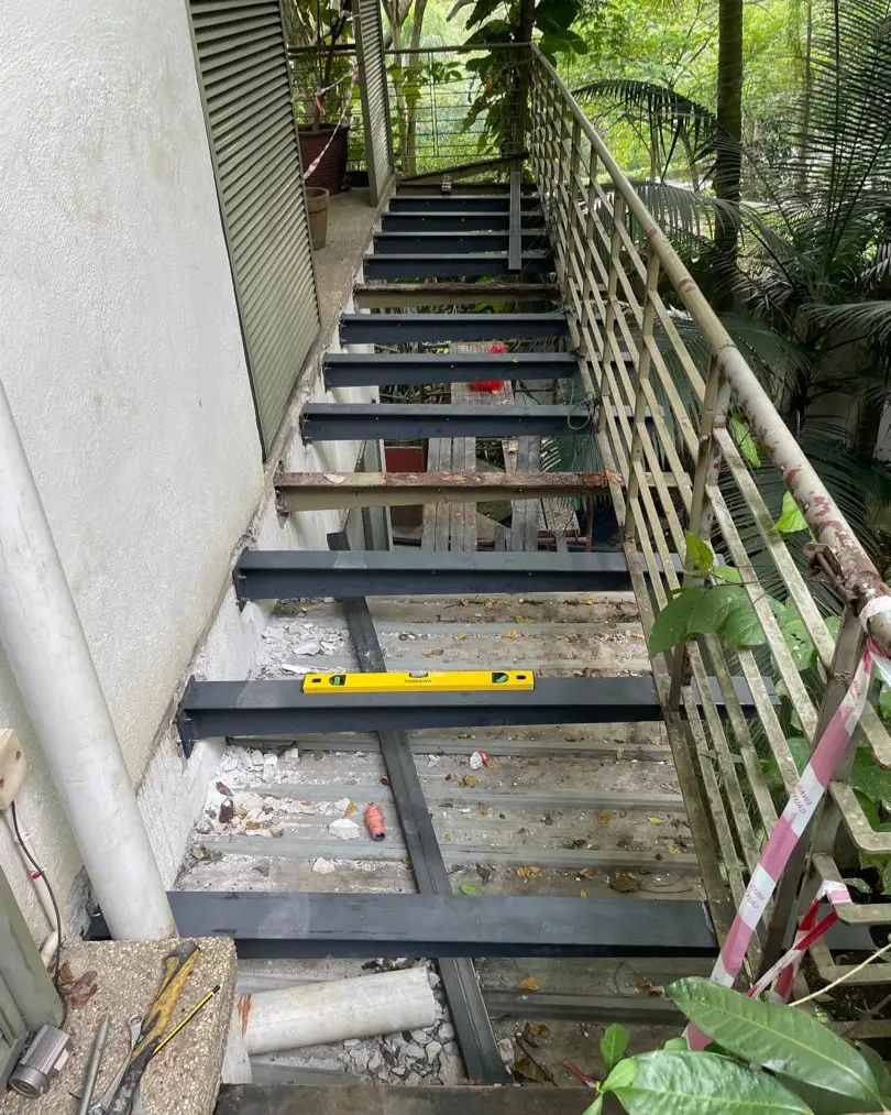 Hartamas Heights Deck & Ceiling Repair — Walkway, In Progress