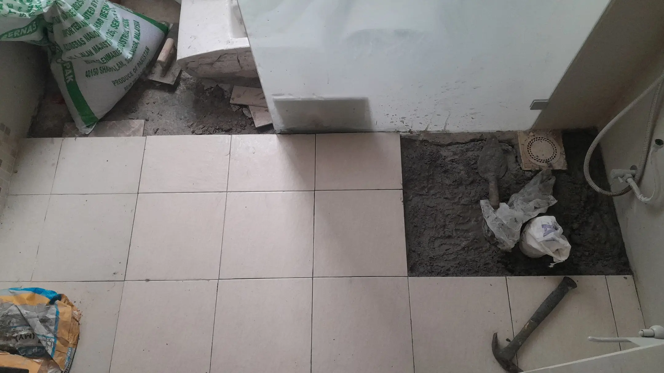 Kiara View Bathroom Floor Repair — Bathroom, Demolition