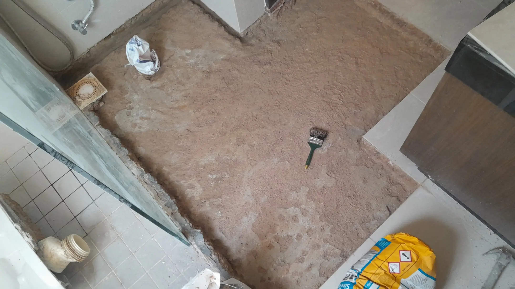 Kiara View Bathroom Floor Repair — Bathroom, In Progress