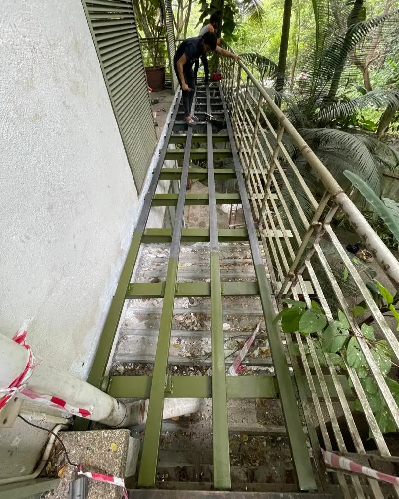 Hartamas Heights Deck & Ceiling Repair — Walkway, In Progress