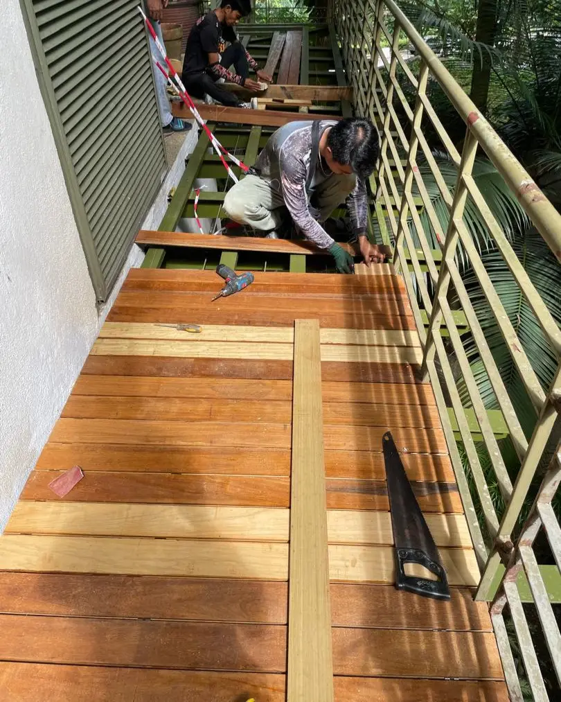 Hartamas Heights Deck & Ceiling Repair — Deck, In Progress